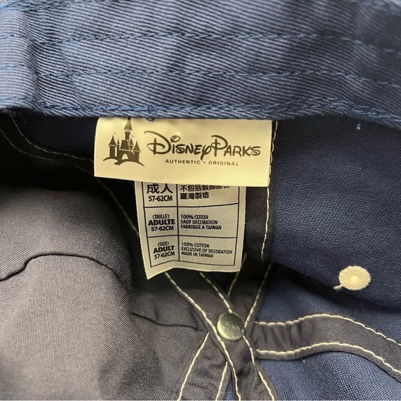 Original Walt Disney World Parks Blue Adjustable Strap Back Hat Cap Unisex OSFM - Picture 9 of 10